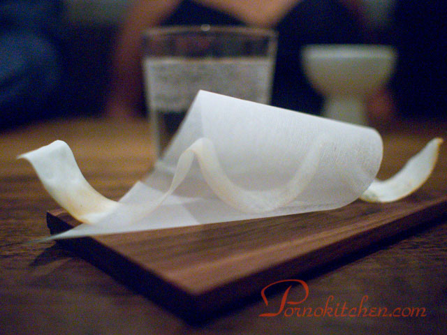 Some impossibly delicate thing that tasted of eucalyptus