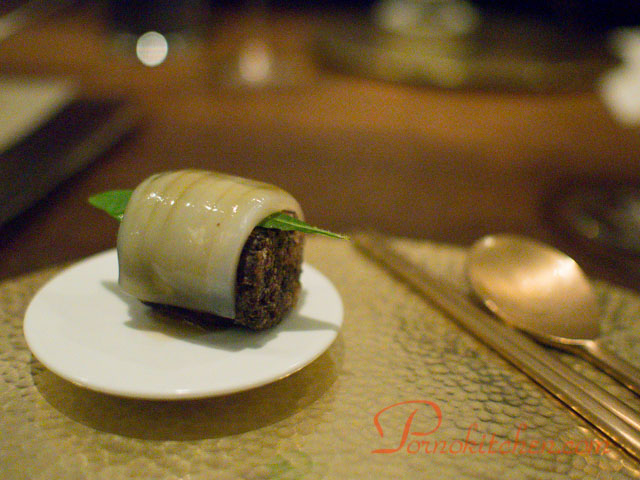 Squid Stuffed with Chinese Sausage